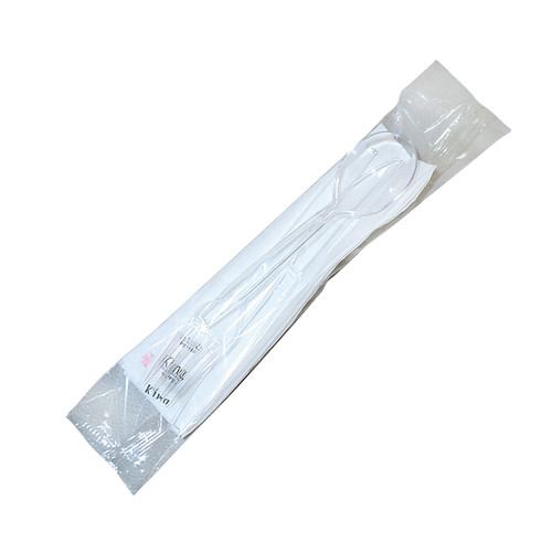 Victoria Bay 6PC Cutlery Kit Clear Heavy Duty With Napkin,Fork,Knife,Salt & Pepper,Soup Spoon 250/Case