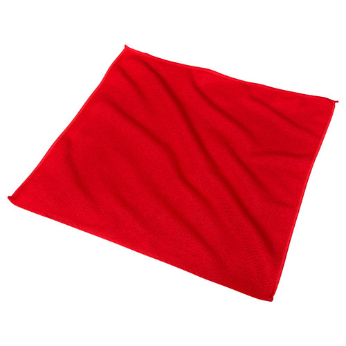 Victoria Bay Cleaning Cloth 16X16 IN Microfiber Red Square 24/Pack