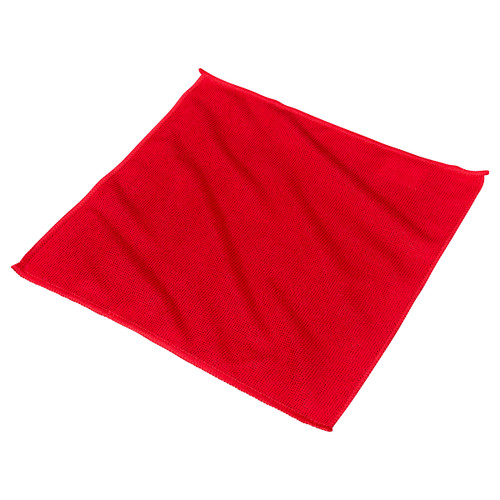 Victoria Bay Cleaning Cloth 12X12 IN Microfiber Red Square 24/Pack