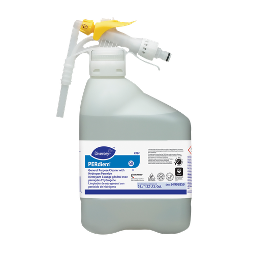 PERdiem® Odorless All Purpose Cleaner 5 L Multi Surface Heavy Duty Liquid Concentrate RTD Peroxide Kosher 1/Case