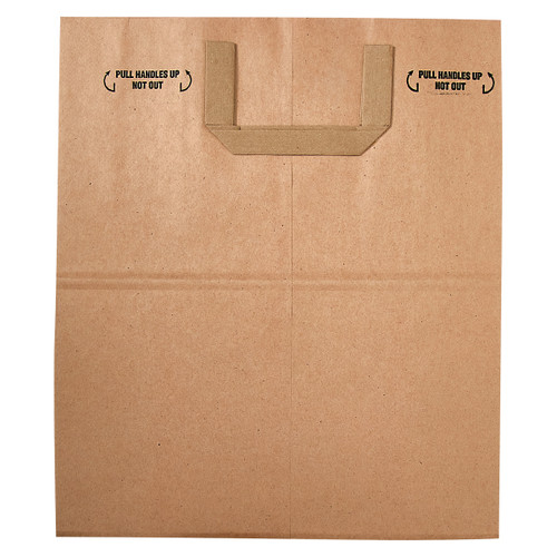Duro® Bag 1/7 BBL 12X7X14 IN Paper Kraft Plain Flat Sack With Handle 300 Count/Case