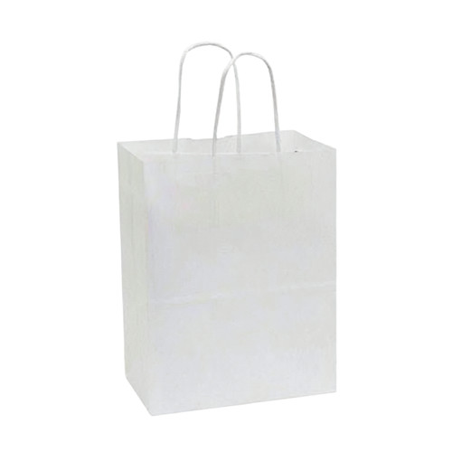 Victoria Bay Shopper Bag 13X7X17 IN Paper White With Handle 250/Case