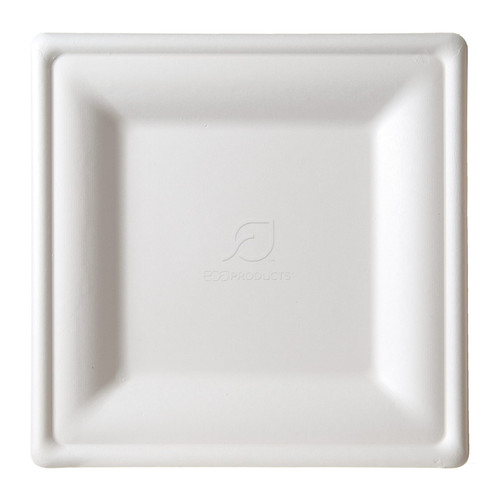 Plate 10X10 IN Sugarcane White Square 250/Case