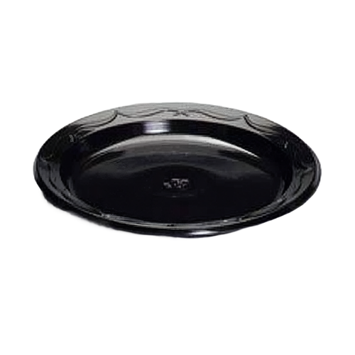 Plate 6 IN Plastic Black 125 Count/Pack 8 Packs/Case 1000 Count/Case