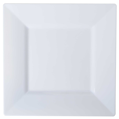 Plate 9.5X9.5 IN Plastic White Square 120/Case