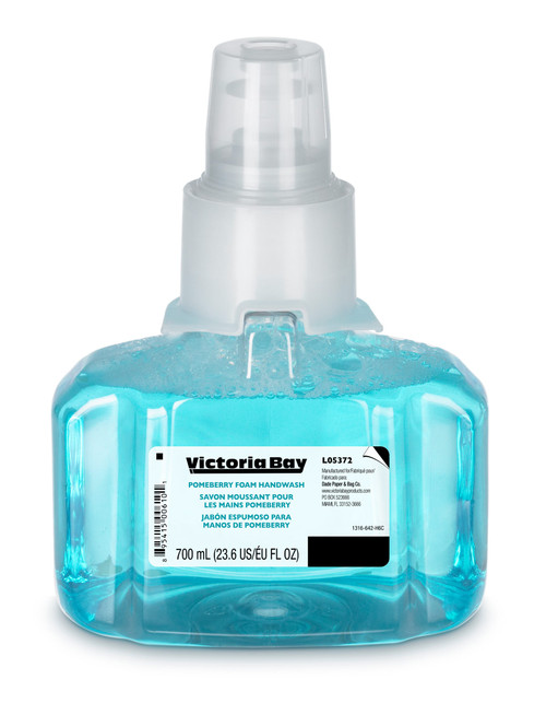 Victoria Bay Hand Soap Foam 0.7 L Pomeberry Blue Moisturizing 3/Case