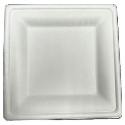 Victoria Bay Plate 8X8 IN Sugarcane White Square 500/Case
