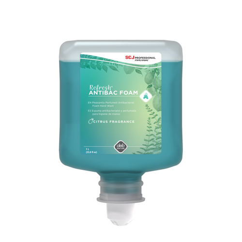 Refresh Handwash Foam 1 L Citrus Scent Green Antimicrobial 6/Case