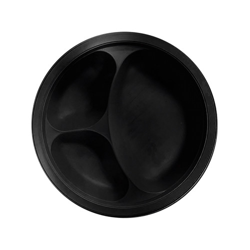 Victoria Bay Plate 10.25 IN 3 Compartment MFPP Black Round 500/Case