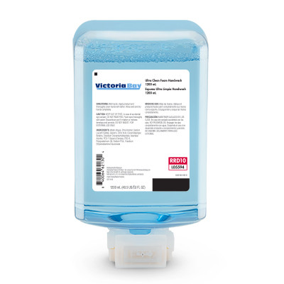 Victoria Bay Hand Soap Foam 1200 mL Fragrance Free Clear Refill VB10 Ultra Clean 2/Case