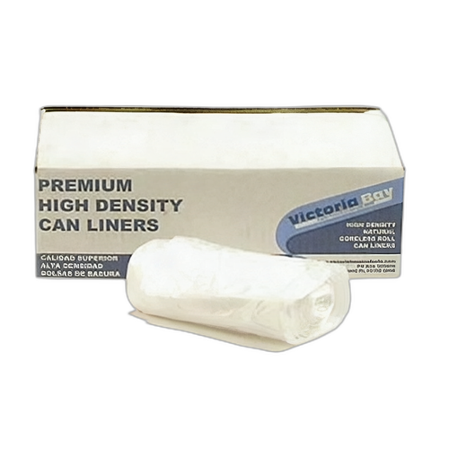 Victoria Bay Can Liner 30X37 IN Clear Plastic 10MIC Flat Pack 500/Case