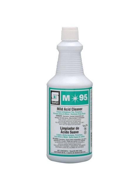 M*95® Pine Restroom Cleaner 1 QT Multi Surface Acidic RTU Hydrochloric Acid 12/Case