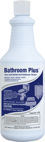 BATHROOM PLUS Floral Restroom Cleaner One-Step Disinfectant 32 FLOZ Multi Surface Neutral RTU Germicidal 12/Case
