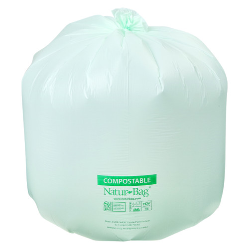 Victoria Bay Compostable Liner 47X60 IN 64 GAL Green Biopolymer 0.8MIL Roll 10 Count/Roll 6 Rolls/Case