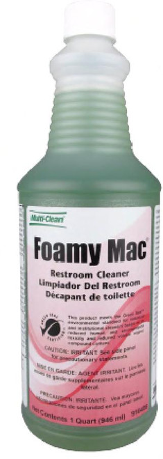 Foamy Mac Fresh Citrus Restroom Cleaner 1 QT Mild Acid Foaming Liquid 12/Case