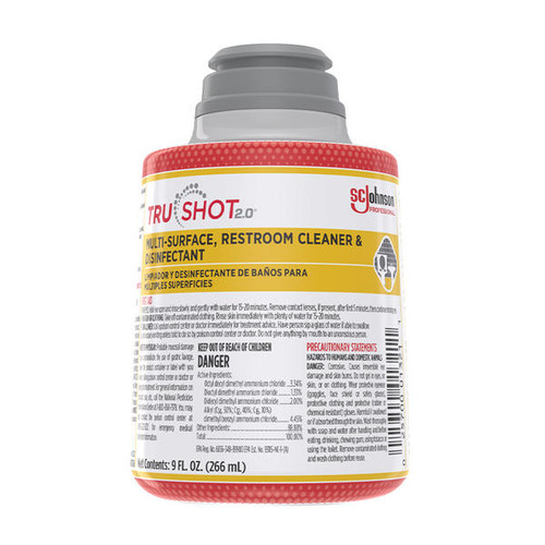 TruShot 2.0® Marine Restroom Cleaner One-Step Disinfectant 10 FLOZ Multi Surface Concentrate Bactericidal 4/Case