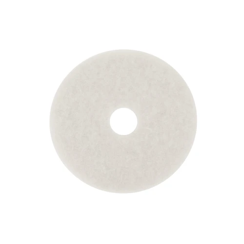 3M™ 4100 Buffing Pad 12X1 IN White Non-Woven Polyester Fiber 175-600 RPM Center Hole 5/Case