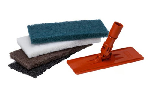 Doodlebug™ Pad Holder Kit Includes: Pad Holder,  White Cleaning Pad &  Brown Scrub 'n Strip Pad Threaded 1/Each