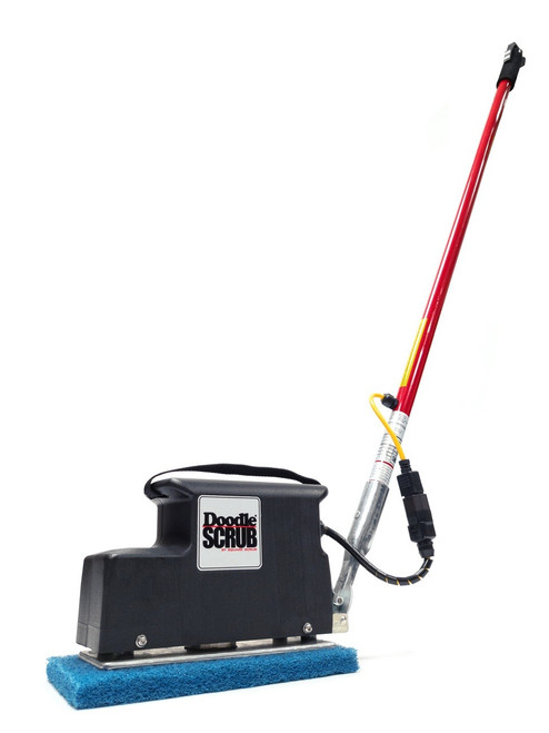 Doodle Scrub Deluxe Floor Scrubber Battery Includes: Handles, Charger, Doodle Skate, 10 Different Pads 1/Each