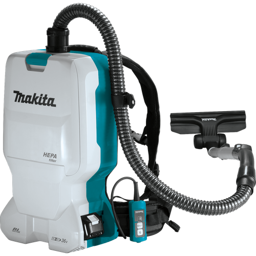 LXT® Backpack Vacuum 6 QT 36v Cordless HEPA Filter Includes: Charger, Wand, & Floor Nozzle Lithium-Ion Battery