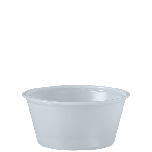 Solo® Souffle & Portion Cup 3.25 OZ PS Translucent Round Stackable 250 Count/Pack 10 Packs/Case 2500 Count/Case