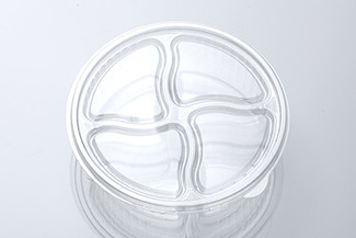 Olive Serving Tray With Flat Lid 8 IN Black Round 50/Case