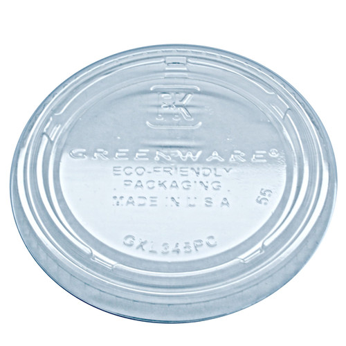 Greenware® Lid 3.2X0.3 IN PLA Clear For Souffle & Portion Cup 2000/Case
