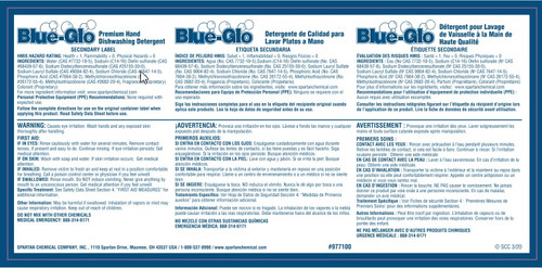 Blu Glo Product Label Paper 1/Each