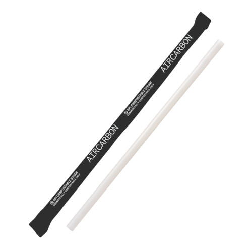 Giant Straw 8.25 IN Natural Wrapped Made With Aircarbon 2400/Case