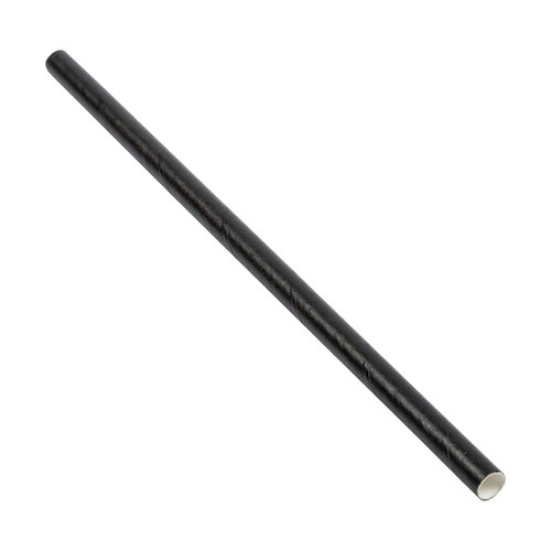 Victoria Bay Giant Straw 5.75 IN Paper Black Unwrapped 3750/Case