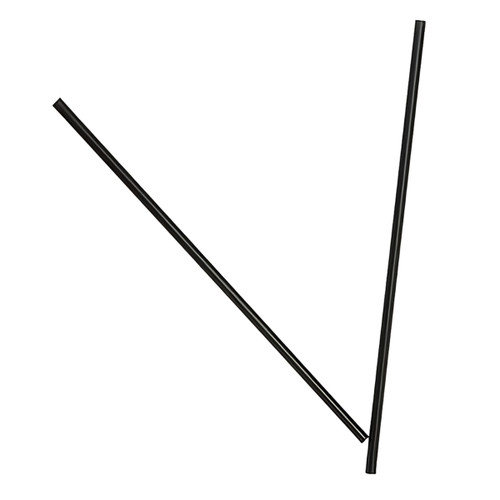 Victoria Bay Jumbo Straw 0.22X5.75 IN PP Black Unwrapped 250 Count/Pack 50 Packs/Case 12500 Count/Case