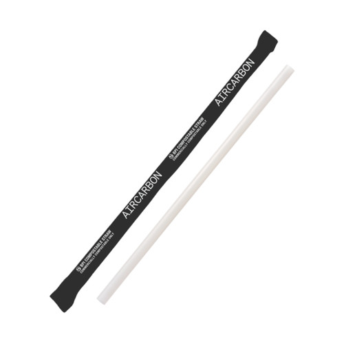 Straw 7.75 IN Wrapped Made With Aircarbon 2400/Case
