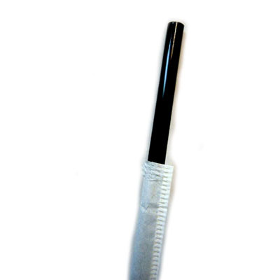 Jumbo Straw 7.75 IN Paper Black Wrapped 500 Count/Pack 10 Packs/Case 5000 Count/Case