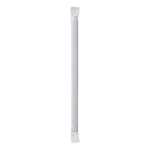 Jumbo Straw 0.23X7.75 IN Paper Black Wrapped 3200/Case