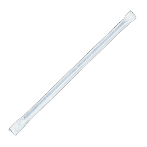 Giant Straw 9 IN Paper Black Wrapped 2500/Case