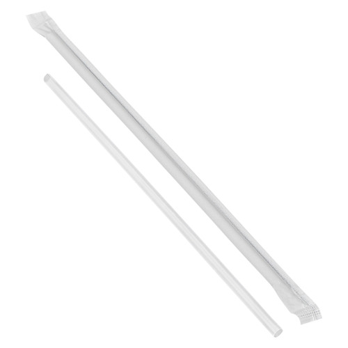 Victoria Bay Jumbo Straw 7.75 IN PP Clear Unwrapped 12500/Case