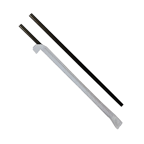 Victoria Bay Jumbo Straw 7.75 IN PP Black Paper Wrapped 5000/Case