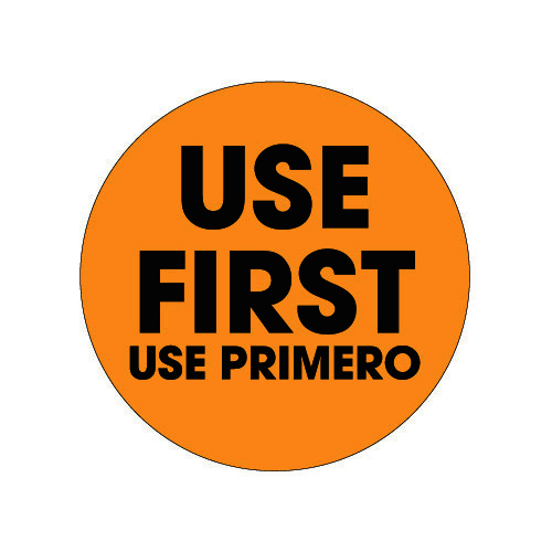 SupeRemovable® Use First Label 1.5 IN Bilingual Removable 500/Roll
