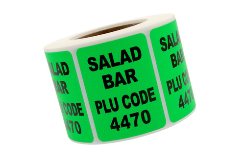 Salad Bar PLU#4470 Label Green 1000/Roll