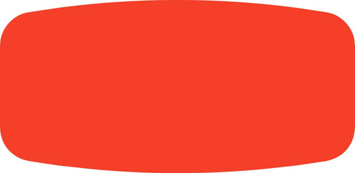 Blank Write In Label 0.625X1.25 IN Red Fluorescent Red Short Oval Write On Dayglo 1000 Count/Roll 50 Rolls/Case