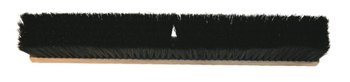 Merrimack™ Sweep Broom Head 24 IN Black PP Wood 2 Threaded Handle Holes 6 Count/Case