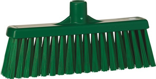 Vikan® Multi-Purpose Broom 12.2X2.4X5.5 IN Green PP Polyester Stainless Steel Angled Head 1/Each