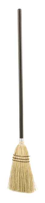 Lobby Broom 38 IN Brown Wood Corn 1/Each