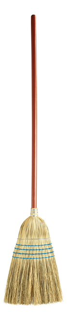 Warehouse Broom 1.125X58 IN Blue Wood Natural Fiber 1/Each