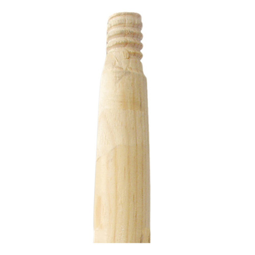 Broom Handle 60IN Natural Wood Lacquered Threaded 1/Each