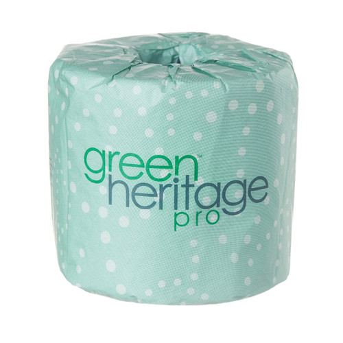 Green Heritage Pro Toilet Paper & Tissue Roll 4X3.1 IN 1PLY White 1000 Sheets/Roll 96 Rolls/Case 25 Cases/Pallet