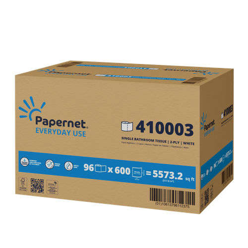 Heavenly Soft Everyday Use Toilet Paper & Tissue Roll 3.5IN X175FT 2PLY White Embossed 640 Sheets/Roll 96 Rolls/Case
