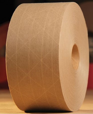 Gum Tape 70MM X450FT Black Reinforced Water Activated 10/Case