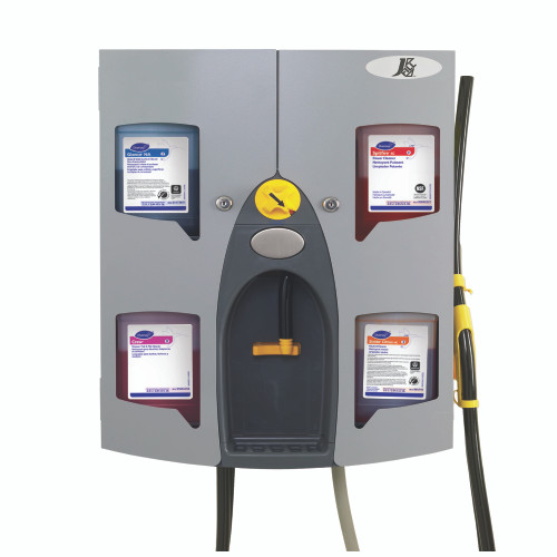 J-Fill® Quattro-Select® Chemical Management System 4 Product Steel Gray Wall Mount, Locking 1/Each