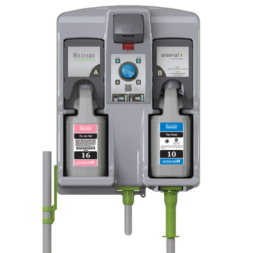 Arsenal® One QC - Quick Change Dispenser - E Gap Chemical Dispensing System Plastic Wall Mount 2-Product System 1/Each